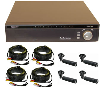 4 camera embedded dvr system with color cameras